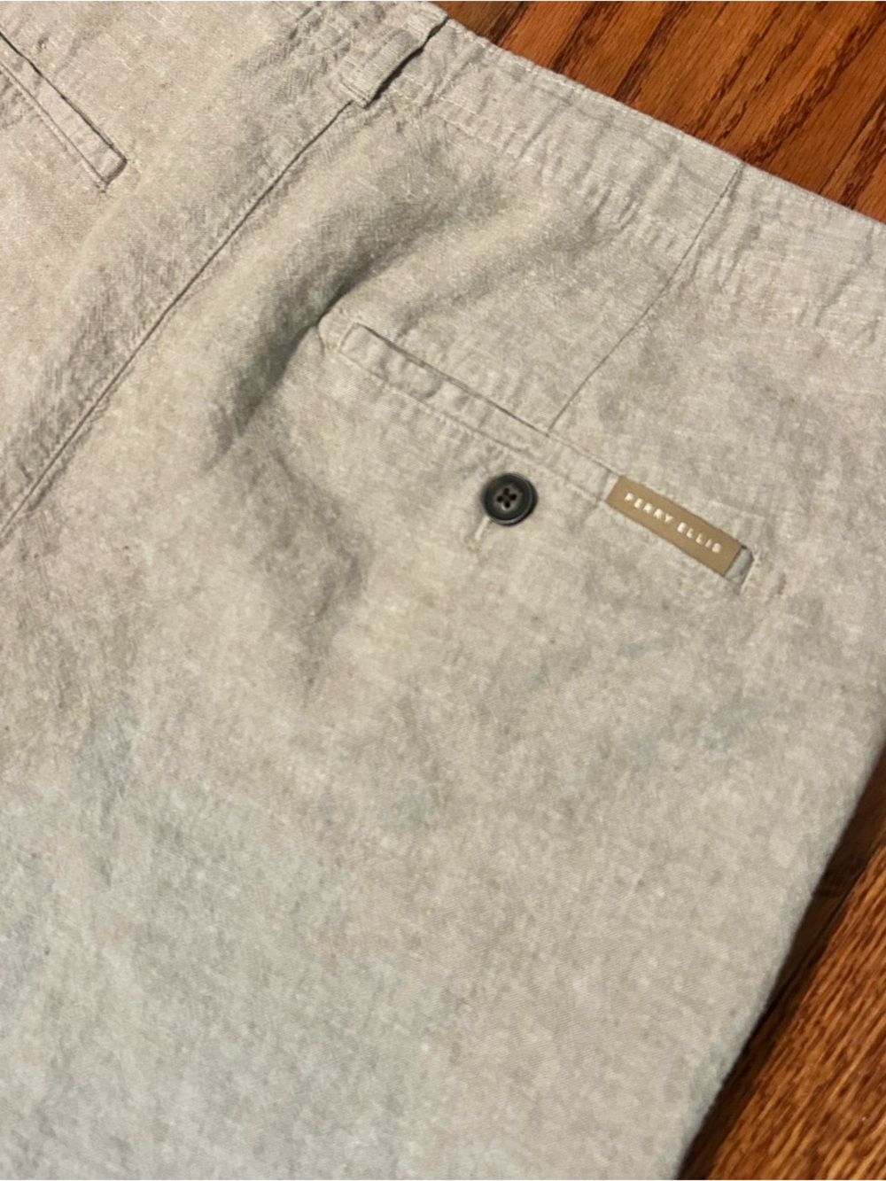 PERRY ELLIS Linen/Cotton Blend Shorts